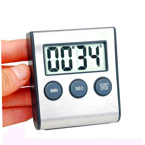 Kyzistn Kitchen Timer, Digital Kitchen Timer Magnetic Countdown Kitchen Timer with Loud Alarm Stainless Steel Timer for Kitchen Cooking, Baking,Sports Games