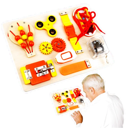 SHFGYG Dementia Products for Seniors,Fidget Busy Board for Adults with Dementia - Sensory Activity Board with Tactile Stimulation for Alzheimer's Patients, Ideal Gift for Memory Care