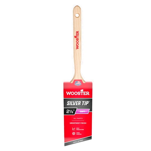 Wooster Brush 5221-2 1/2 5221-2-1/2 Tip Angle Sash Paintbrush, 2-1/2-Inch, 2-1/2 Inch, White,Silver