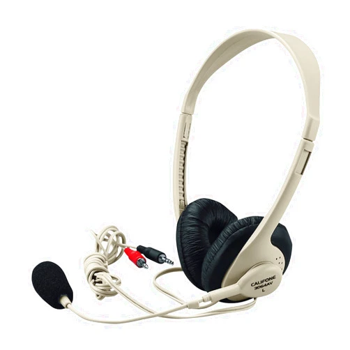 Califone 3064AV Multimedia Headphones with Microphone - 3.5 mm Plug