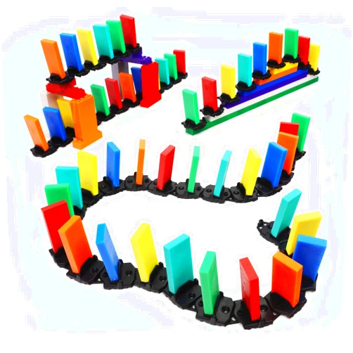 Bulk Dominoes Flexible Rapid Track Pro Domino Kit | Dominoes Set, STEM STEAM Small Toys, Family Games for Kids, Kids Toys and Games, Building, Toppling, Chain Reaction Sets