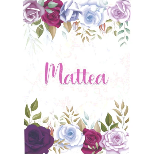 Helgard Larissa GM Publishing Mattea: Notizbuch A5 | Personalisierter vorname Mattea | Geburtstagsgeschenk für Frau, Mutter, Schwester, Tochter | Design: Blumendekoration | 120 ... A5 (14,8 x 21 cm) (German Edition)