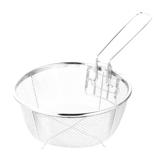 DOITOOL Steel Round Wire Fry Basket Stainless Steel Frying Basket Strainer Basket Mesh Skimmer Strainer French Fries Chicken Frying Basket Handle dish frying basket