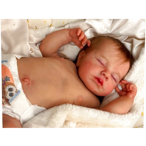 Anano Realistic Baby Dolls Full Body Silicone Waterproof 20 Inch Real Looking Sleeping Reborn Baby Dolls That Look Real Newborn Flexable Soft Whole Body Life Like Baby Girl Doll