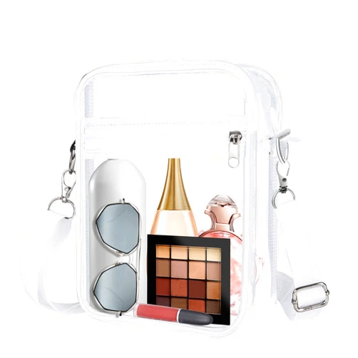 BanYakong Clear Bag Stadium Approved,Clear Crossbody Purse Bag, with Adjustable Shoulder Strap for Women, With front pocket