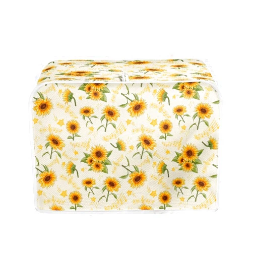 Pzuqiu Sunflower Music Toaster Cover Dust Protection with Top Handle Stain Resistant Machine Washable Kitchen Accessories Cover Home Stylish Decor