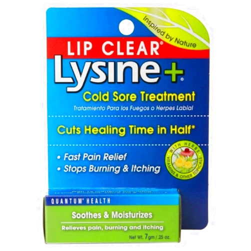 Quantum Lip Clear Lysine+ Cold Sore Treatment 0.25 oz (Pack of 3)