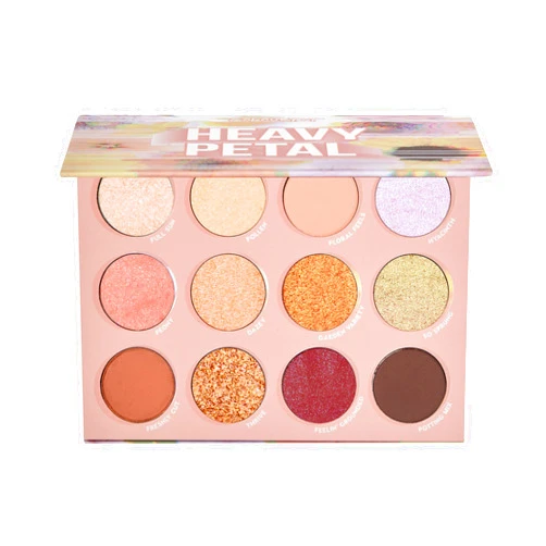 ColourPop Heavy Petal Shadow Palette - Cool to Mid-Tone Shadows with Metallic, Matte and Glitter Finishes - High-Pigment Makeup with a Long-Wearing Formula (0.3 oz)