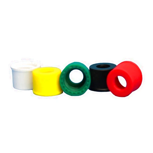 J.G. Finneran JG Finneran 5310-08R Polypropylene Large Open Hole Cap for Shimadzu Autosampler, 8-425mm Thread Size, Red (Case of 1000)