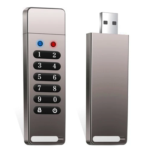 INNÔPLUS Secure Flash Drive 256-bit, 64GB Encrypted USB Drive, USB 3.0 Hardware Encryption Flash Drive, Password Protected Flash Drive, Compatible for MAC/Windows/Linux/Embedded System-Gray