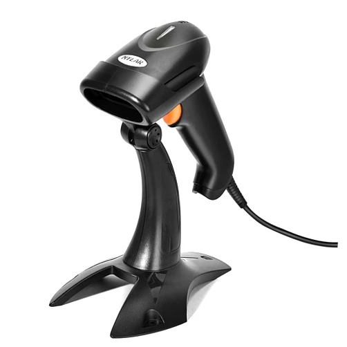 NYEAR 2D&1D&QR USB Barcode Scanner with Stand,Screen and Printed USB Barcode Scanner 2D Automatic Barcode Reader Handhold CMOS Image Barcode Scanner for Tablets,Computers POS, Cashier (2D Wired)