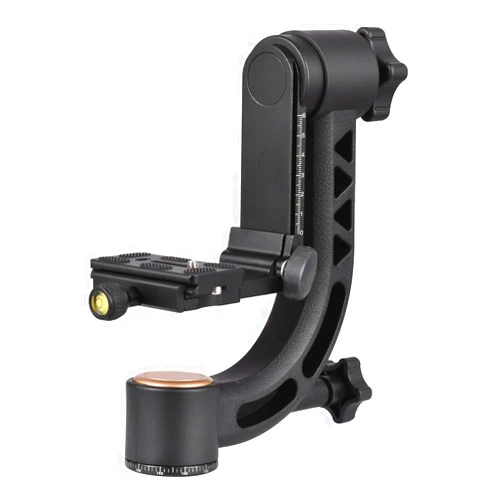Andoer Heavy Duty 360° Panoramic Gimbal Tripod Head Aluminum Alloy 15kg/33lbs Load Capacity with 1/4 Inch Screw Quick Release Plate Bubble Level for DSLR Cameras
