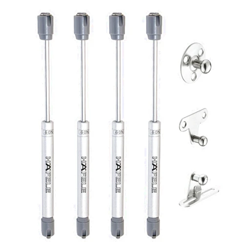 Häfele HAFELE 60N Automatic Lid Stay Kitchen Cabinet Cupboard Wardrobe Door Hydraulic Spring Gas Strut Piston Pneumatic Support for Flap Fittings Soft Opening Hinges Mechanism Pack of 4