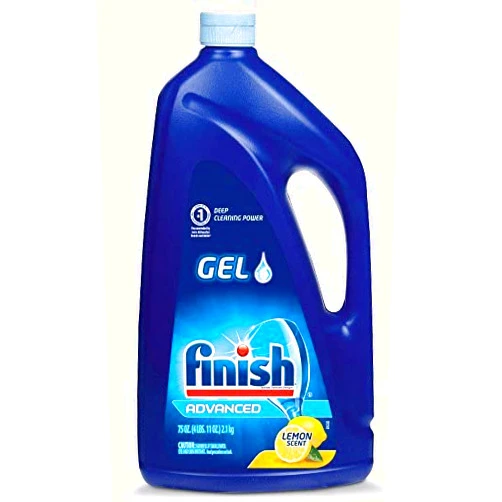 Finish Dishwasher detergent gel liquid, lemon scent, 75oz (Pack of 2)