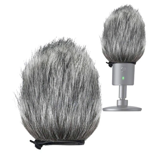 SUNMON Razer Seiren X Furry Windscreen Muff, Mic Pop Filter/Shield Wind Cover fits Razer Seiren X USB Condenser Streaming Microphone