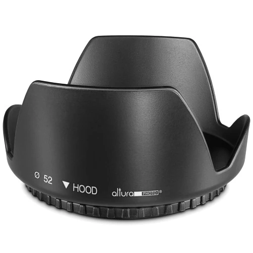 Altura Photo 52MM Tulip Flower Lens Hood for Nikon D7100 D7000 D5500 D5300 D5200 D5100 D3300 D3200 D3100 D3000 DSLR Cameras with AF-S NIKKOR 18-55mm f/3.5-5.6G VR II DX Lens and Select Canon Lenses