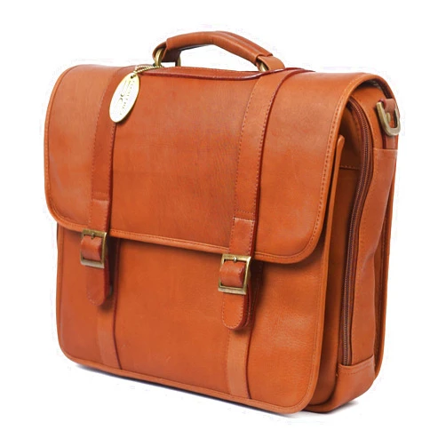 Claire Chase Porthole Computer Briefcase, Saddle, One Size
