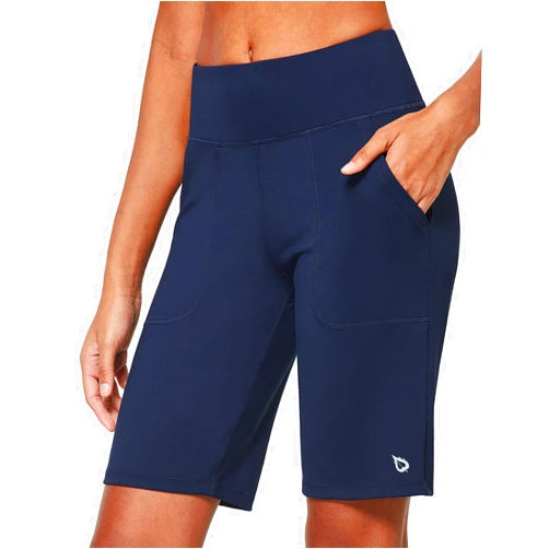 BALEAF Women's Bermuda Long Shorts Athletic High Waisted Shorts 10