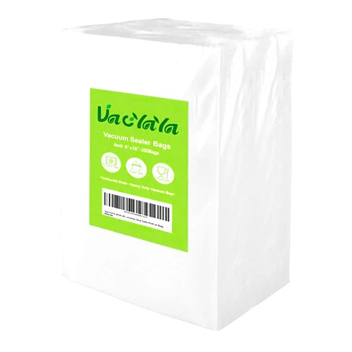 VacYaYa 4mil 200 Pint Size 6 x 10 Inch Vacuum Sealer Storage Bags for Food,Vac Seal a Meal Bags with BPA Free and Heavy Duty Sous Vide Vaccume Seal Safe PreCut Bag
