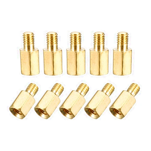 uxcell M3x6mm+4mm Male-Female Brass Hex PCB Motherboard Spacer Standoff for FPV Drone Quadcopter, Computer & Circuit Board 20pcs