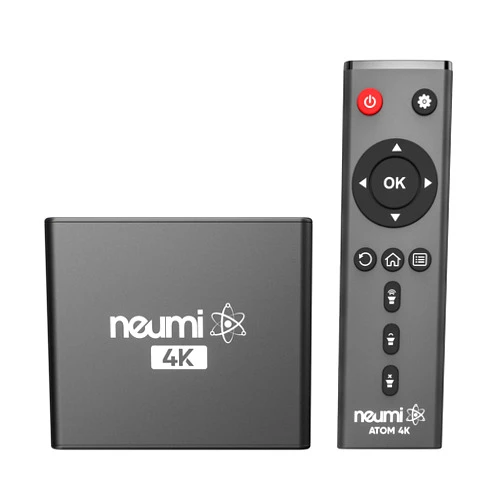 NEUMITECH NEUMI Atom 4K Ultra-HD Digital Media Player for USB Drives and SD Cards - Plays 4K/UHD 60fps Videos, HEVC/H.265, HDMI and Analog AV, Automatic Playback and Looping Capability
