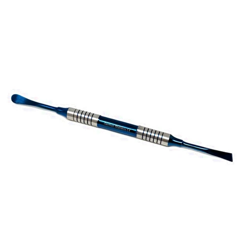 IMED SCIENTIFIC Dental Periosteal West W2 Elevator Hollow Handle Double Ended Blue Titanium Coated Stainless Steel Instrument