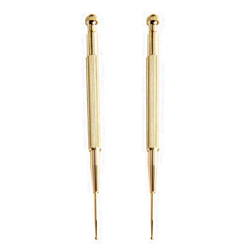 ULTECHNOVO Copper Ear Body Point Probes Spring Loaded Retractable Acupuncture Pens 2pcs