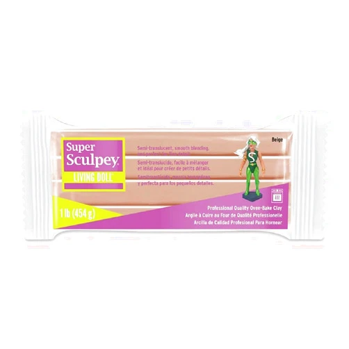 Sculpey Super Living Doll Clay, 1-Pound, Beige