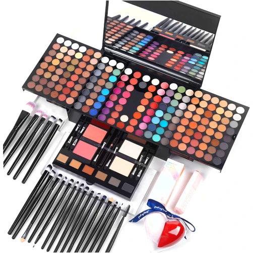 MARBUROLY Makeup Gift Sets For Women - 190 Colors Makeup Palette Include Eyeshadow, Blushes, Eyebrow Powder,Eye Pencil,Mirror+20Pcs Makeup Brushes+Eyeshadow Primer+2Pcs Sponge Puff Make Up Set (Makeup Set A)