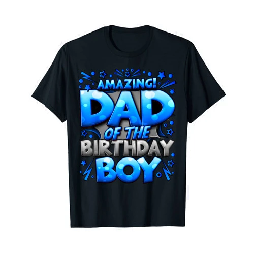 Matching Family Birthday Comics Outfits HH Dad of The Birthday Boy Matching Family Father T-Shirt