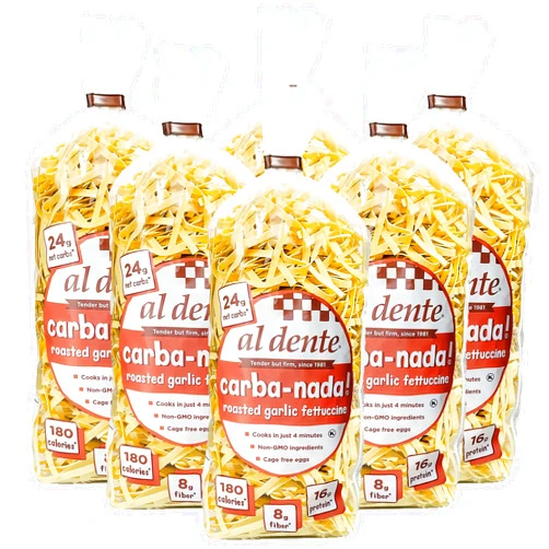 AL DENTE Carba-Nada Roasted Fettuccine, Garlic, 10 Ounce (Pack of 6)