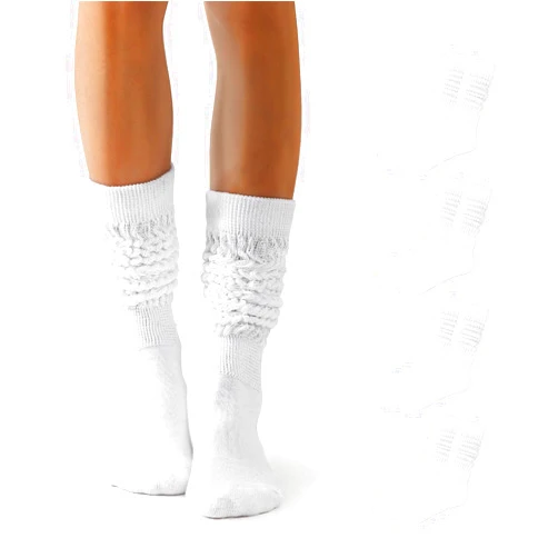 Flydo 4 PACK Womens Slouch Socks Scrunch Socks Soft Thigh High Boot Socks for Women Legs Warmers Socks Size 5-11