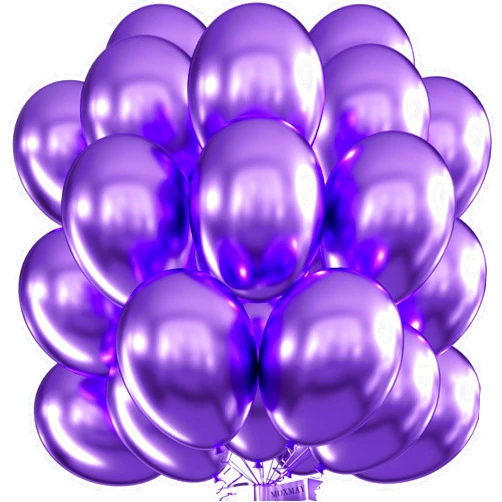 MOXMAY Purple Balloons Party Balloons 12inch 50Pcs 3.2g Latex Metallic Balloons Chrome Balloon Birthday Balloons Shiny Balloons Party Decoration Wedding Birthday Baby Shower Christmas Party - Metallic Purple