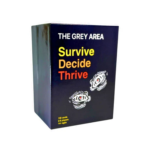 Fa9eel The Grey Area Card Game – 150 Decision Making and Survival Questions for Adults, Teens, and Couples – Fun Party Game & Conversation Starter for Game Night, Ages 14+, 2-6 Players