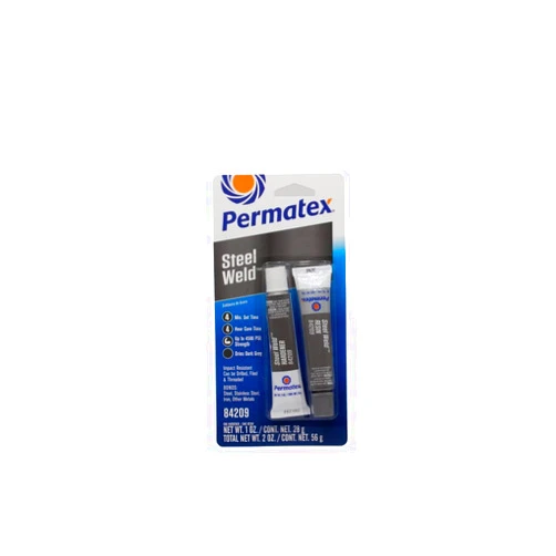 Permatex 84209 PermaPoxy 4 Minute Multi-Metal Epoxy, Two 1 oz. Tubes , Grey