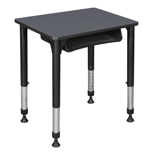 Regency Seating Regency Height Adjustable Rectangular School Student Desk with Storage, 18.5