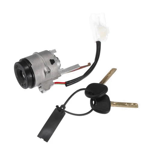 Partuto Ignition Switch Door Lock Cylinder with Keys No.819001GF20/81900-1GF20 - for Kia Rio 2010-2011 Metal Silver Tone - 1 Set