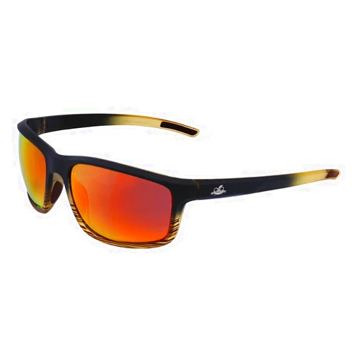 Bullhead Safety Eyewear Bullhead Safety Pompano Polarized Safety Glasses with Performance Fog Technology, ANSI Z87+, Blue Light with UV Light and Anti-Scratch Protection, Red Mirror Lenses with Tortoise/Black Frame