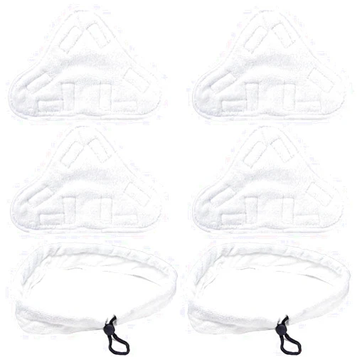 Unikstone 6Pcs Steam Mop Pads,Reusable Washable Microfiber Steamer Cleaning Pads Replacement Pads Accessories for Steamboy X5 H2O H20 S302 S001 SKG 1500W Steam Mop