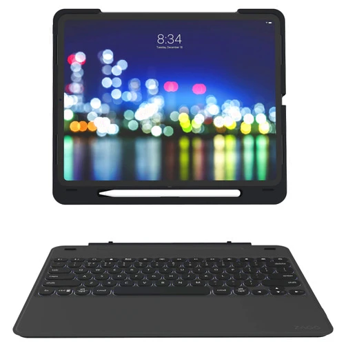ZAGG Slimbook Go - Ultrathin Case, Hinged with Detachable Bluetooth Keyboard - Made for 2019 Apple iPad Pro 12.9