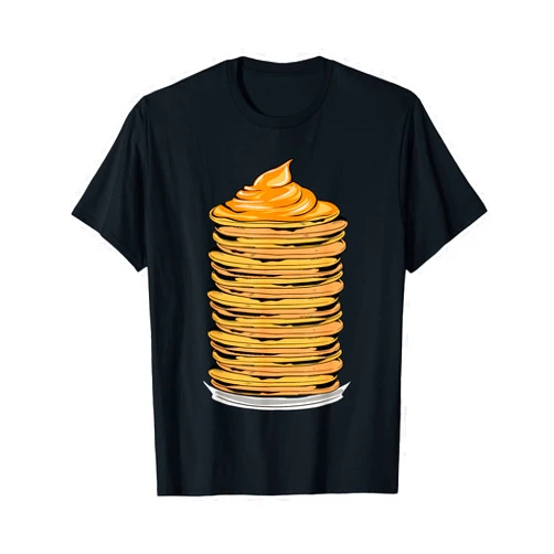 Funny Breakfast Comfort Food Lover Pastry Dessert Delicious Pancake Stacks Breakfast Foods Pancake Maker T-Shirt