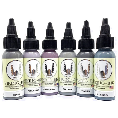 Viking-Ink B&W VIKING INK Tattoo Ink KIT LIQUID METAL 1 oz (6 units)