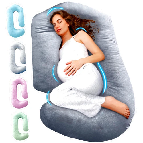PILLANI Pregnancy Pillows for Sleeping - V C U Shaped Full Body Pillow with Removable Cover, 57inch Cooling Maternity Pillow for Pregnant Women, Support for Back Belly Legs Hip - Pregnancy Must Haves