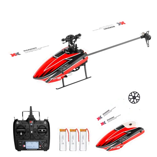 CKYSCHN Remote Control Helicopter, WLtoys K110S RC Helicopters with 3D/6G Mode Gyro for Adults, 6 Channel RC Aircraft with Brushless Motor, Mini Helicopter with 3 Batteries
