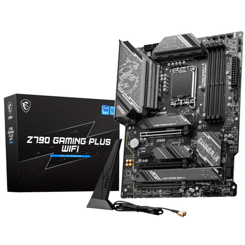 MSI Z790 Gaming Plus WiFi-AMZ Gaming Motherboard (Support 14th/13th/12th Gen Intel Processors, LGA 1700, DDR5, PCIe 5.0, M.2 Slots, 2.5Gbps LAN, USB 3.2 Gen2, Wi-Fi 6E, Bluetooth 5.3, ATX)