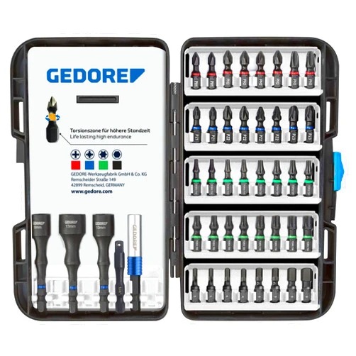 Gedore 666-045 Torsion Bit Set, 1/4