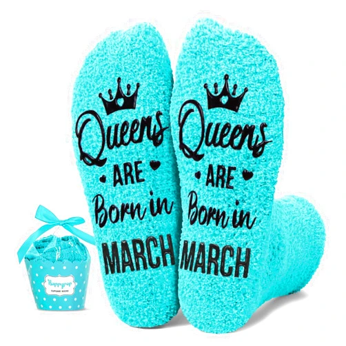 HAPPYPOP Women Queen Birth Month Socks - Month Birthday Gifts, Socks for Her Female in Green