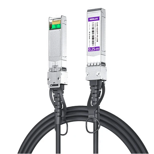 REDLUX 10G SFP+ DAC Passive Cable, SFP+ to SFP+ Direct Attach Copper Twinax Cable for Cisco SFP-H10GB-CU0.25M, Ubiquiti UniFi, TP-Link TL-SM5220-0.25M, Meraki, D-Link and More, 0.25-Meter(0.82ft)