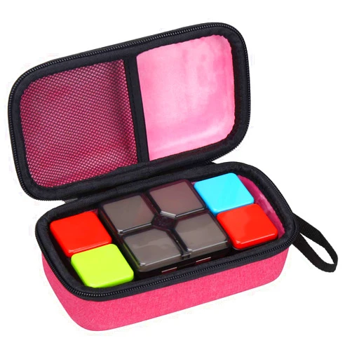 Aproca Case Compatible with Moose Games Flipslide Game Fast-Paced Handheld Puzzle Toy, Portable Storage Bag for Accessories -Pink (Case Only)