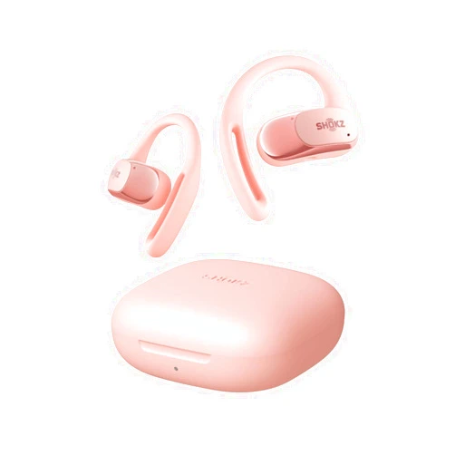 SHOKZ OpenFit Air - Open-Ear Headphones, True Wireless Earbuds, Water Resistant, Secure Earhooks for Daily Use, Pink